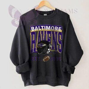 Vintage Baltimore Football Unisex Crewneck, Baltimore Football Sweatshirt